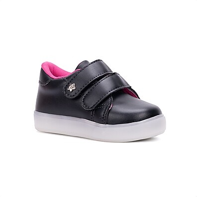 Tênis Infantil com LED e Velcro para Menina