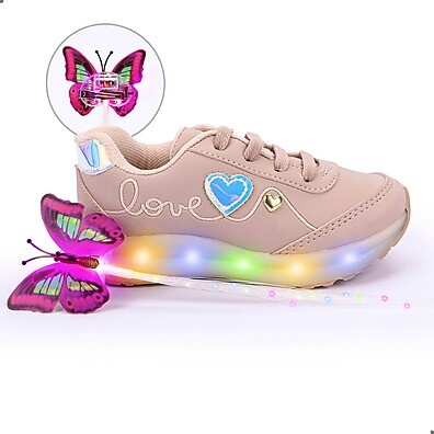 Tênis Infantil Feminino com LED: Estilo e Diversão!