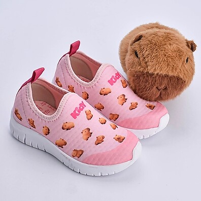 Tênis Infantil Menina Kidy Ultra Flex Capivara Rosa - Calce Fácil