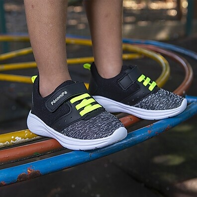 Tênis Infantil Menino Pé com Pé Preto/Branco – Conforto e Estilo