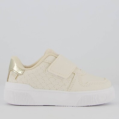 Tênis Klin Sky Infantil Off White e Dourado – Conforto e Estilo
