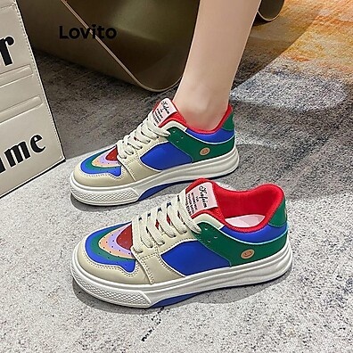 Tênis Lovito Colorblock: Conforto e Estilo!