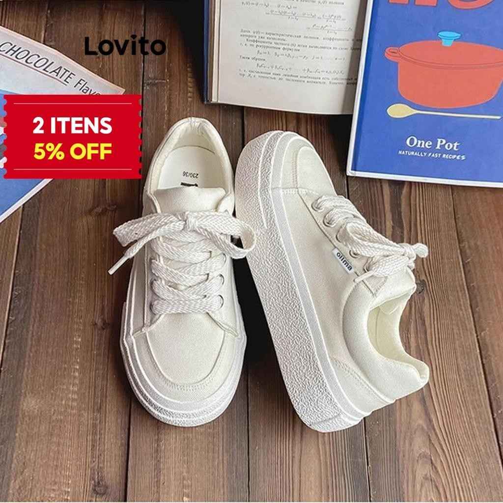 Tênis Lovito Retrô Sola Grossa: Estilo Preppy com Conforto