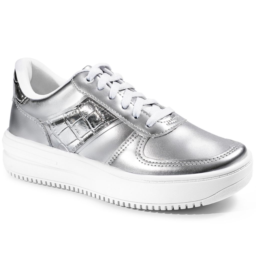 Tênis Lumiss Flatform Metalizado: Conforto e Estilo