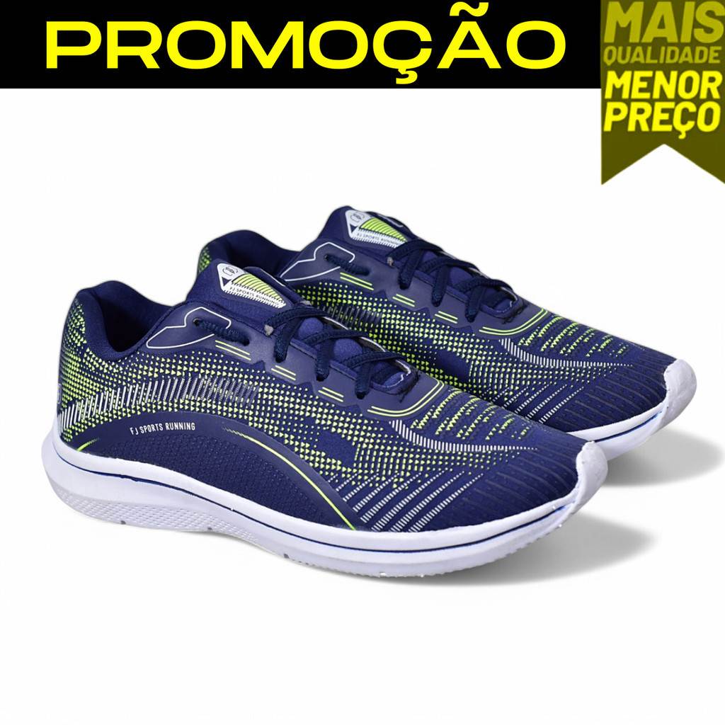 Tênis Masculino Branco Azul: Conforto e Estilo para Corrida e Academia
