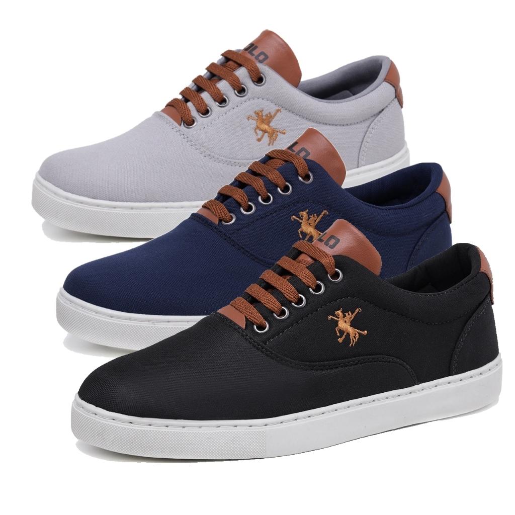 Tênis Masculino Polo Fran: Kit 3 Pares Essenciais