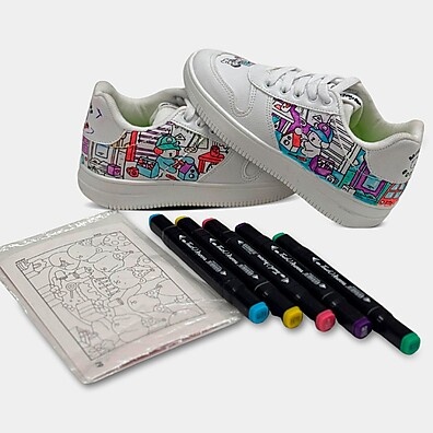 Tênis Para Colorir Mini Pé: Diversão e Estilo!
