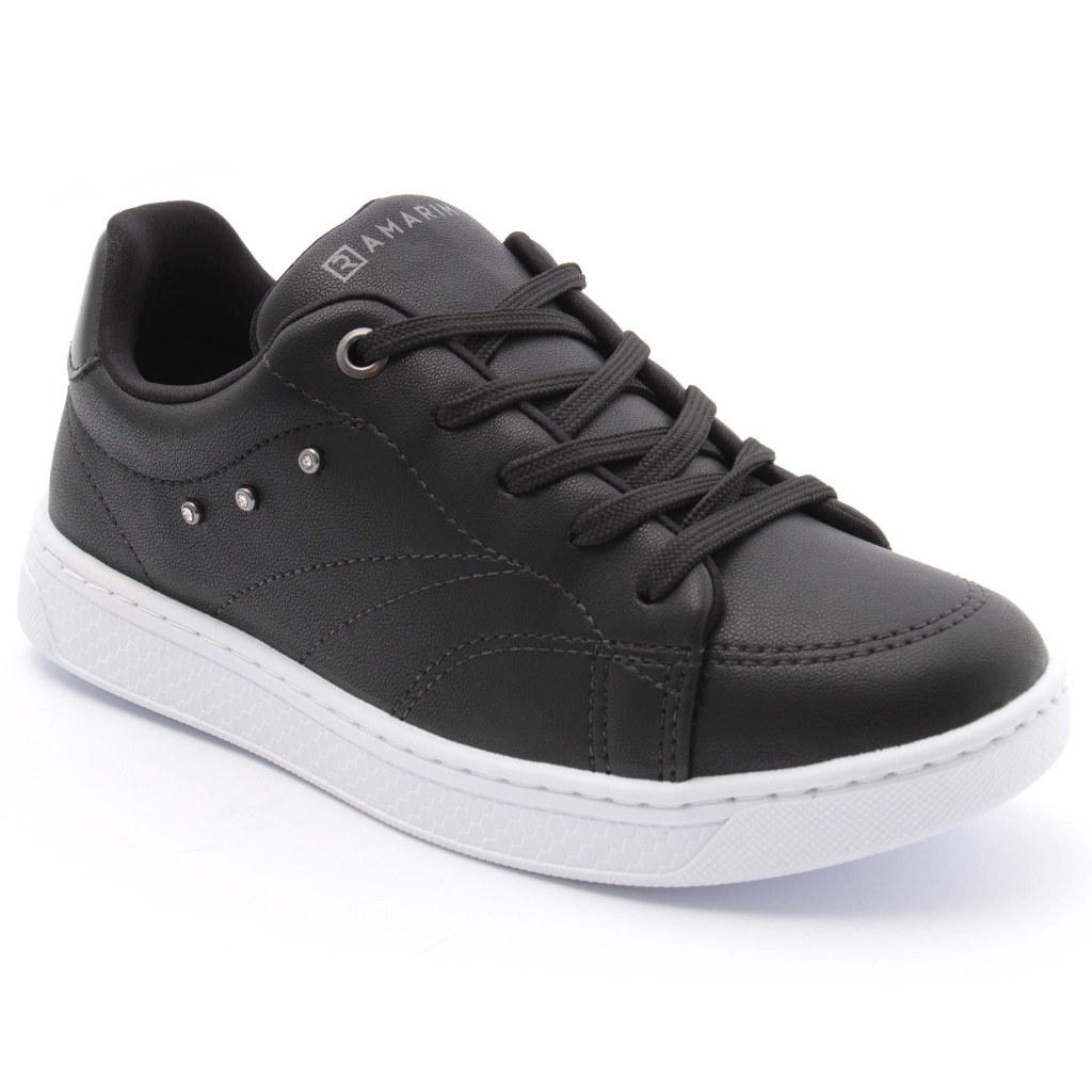 Tênis Ramarim Plataforma Casual Feminino Preto e Branco
