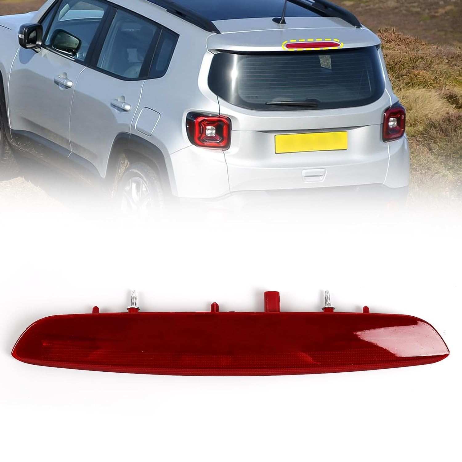 Terceira Luz de Freio LED Huray para Jeep Renegade (2015-2021) - Segurança e Estilo Central
