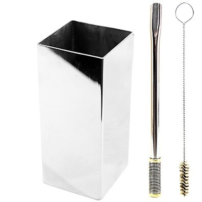 Tereré Completo: Bomba e Copo Inox Gold