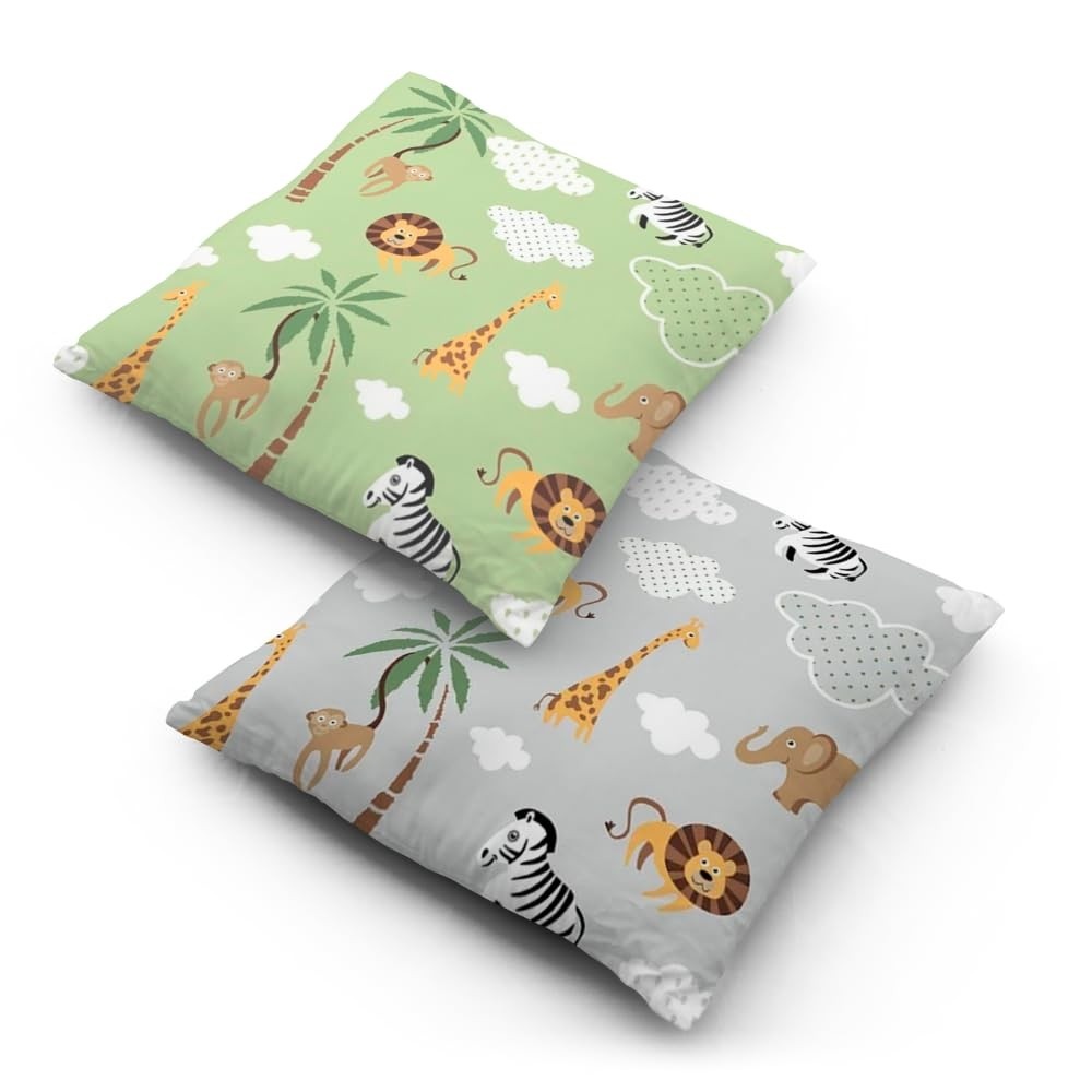 Bolsa Térmica para Cólica em Bebês - Kit com 2 Unidades (Safari Verde e Cinza) | Alívio Natural e Perfumado