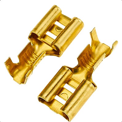 Terminal Encaixe Fêmea 6,3mm Automotivo – Kit com 100 Peças