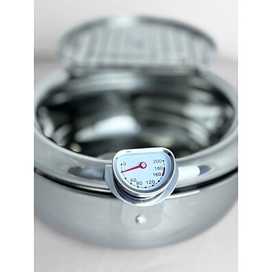 Fritadeira Japonesa 20cm Aço Inox com Termômetro