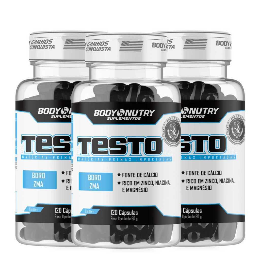 Testo Body Nutry: Kit 3x para Ganho Muscular