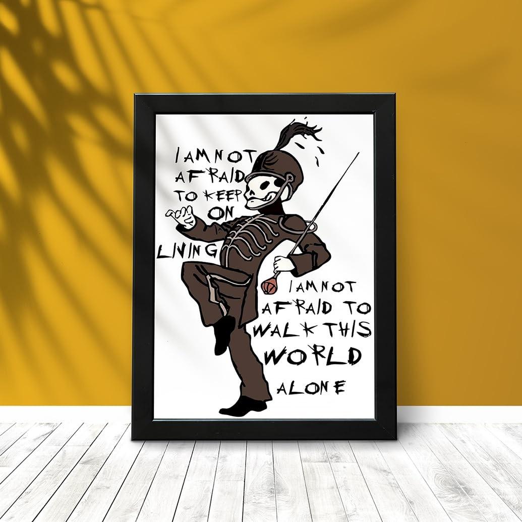 Quadro My Chemical Romance 4 The Black Parade - A3 - Moldura Preta Fosca com Vidro