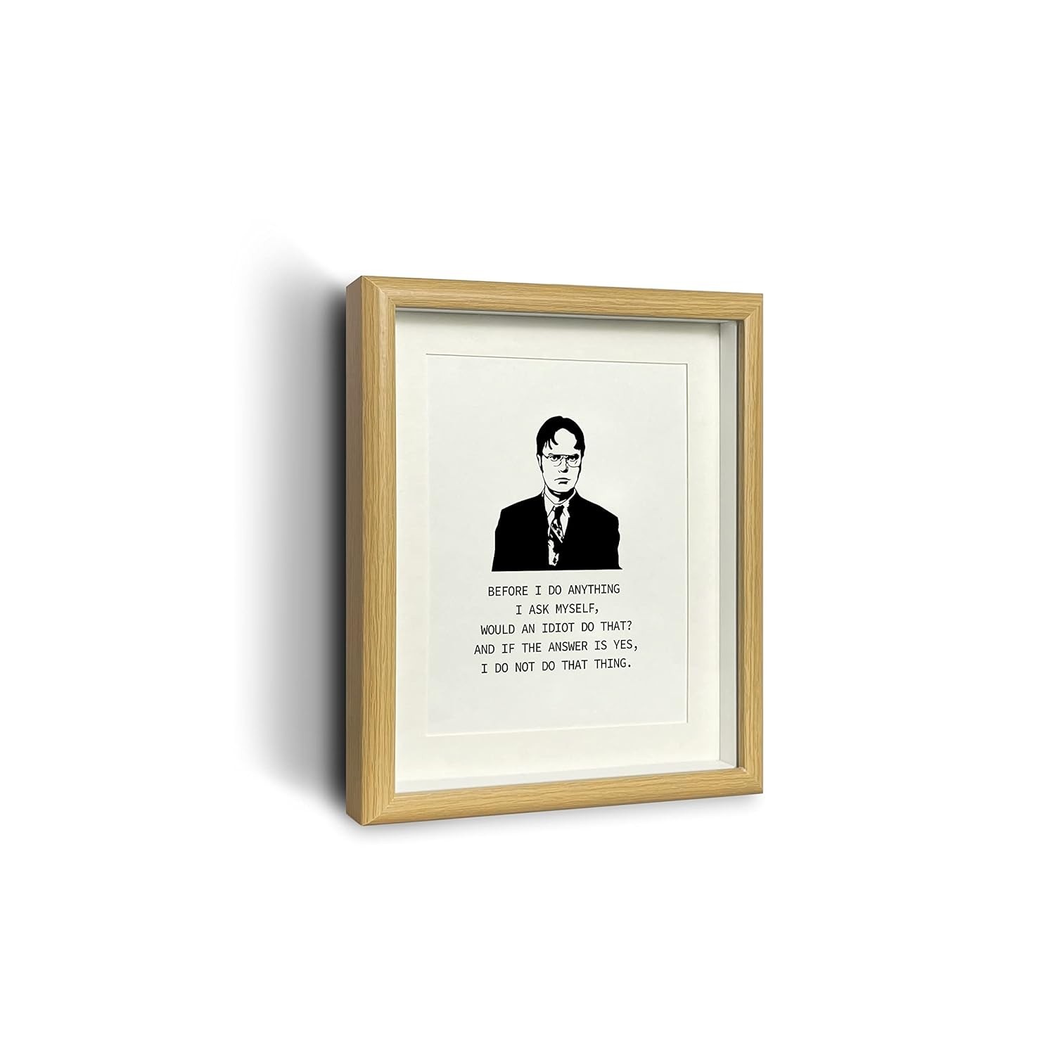 Moldura Motivacional The Office - Pôster com Citação Clássica para Decoração de Escritório (20 x 25 cm)