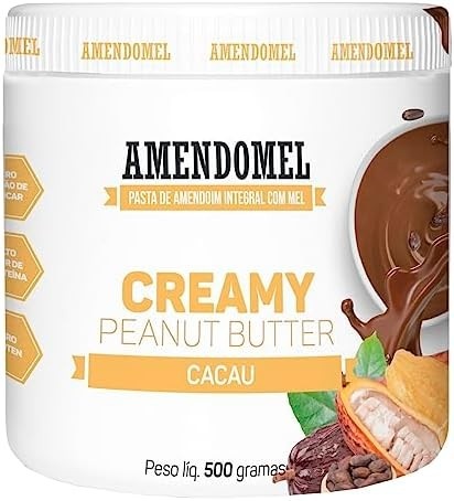 Pasta De Amendoim Integral Cacau Amendomel 500g - Thiani Alimentos
