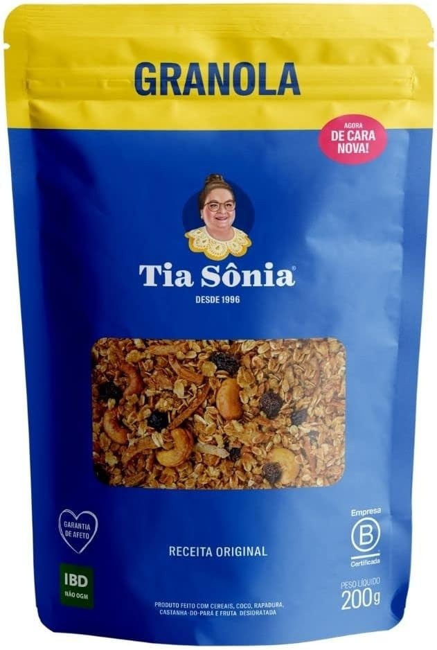 Granola Tradicional Castanha Coco Fruta Pacote 200 gramas Tia Sônia