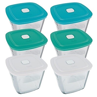 Tigelas Marinex 1L com Tampa: Kit 6 Peças