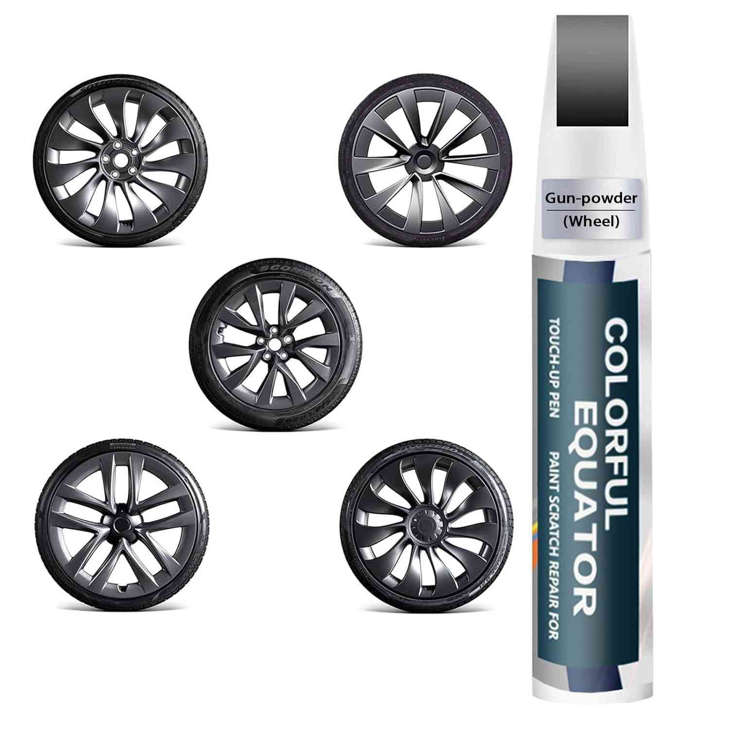 Tinta de Retoque para Aros Tesla - Reparo de Arranhões em Rodas com Caneta de Alta Qualidade