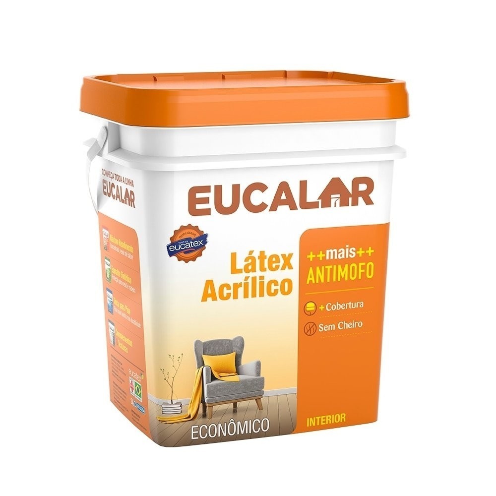 Tinta Acrílica Eucalar: 18L Marfim Fosco Perfeita!
