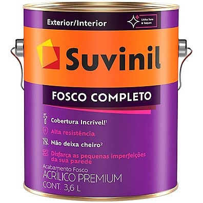 Tinta Acrílica Fosco Completo Premium 3,6L Branco - Suvinil