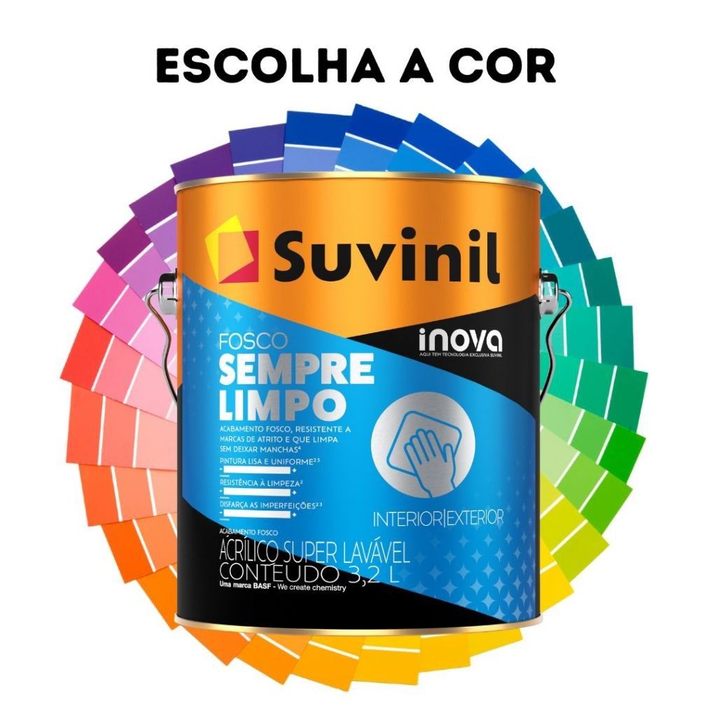 Tinta Acrílica Lavável Suvinil: Fosco Impecável