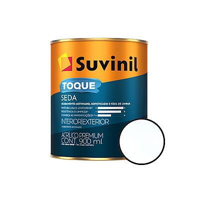 Tinta Acrílica Suvinil Toque Seda: Branco Neve 900ml