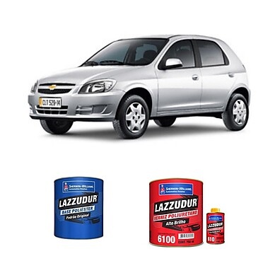 Tinta Automotiva Prata Polaris + Verniz 6100 PU – Kit Completo