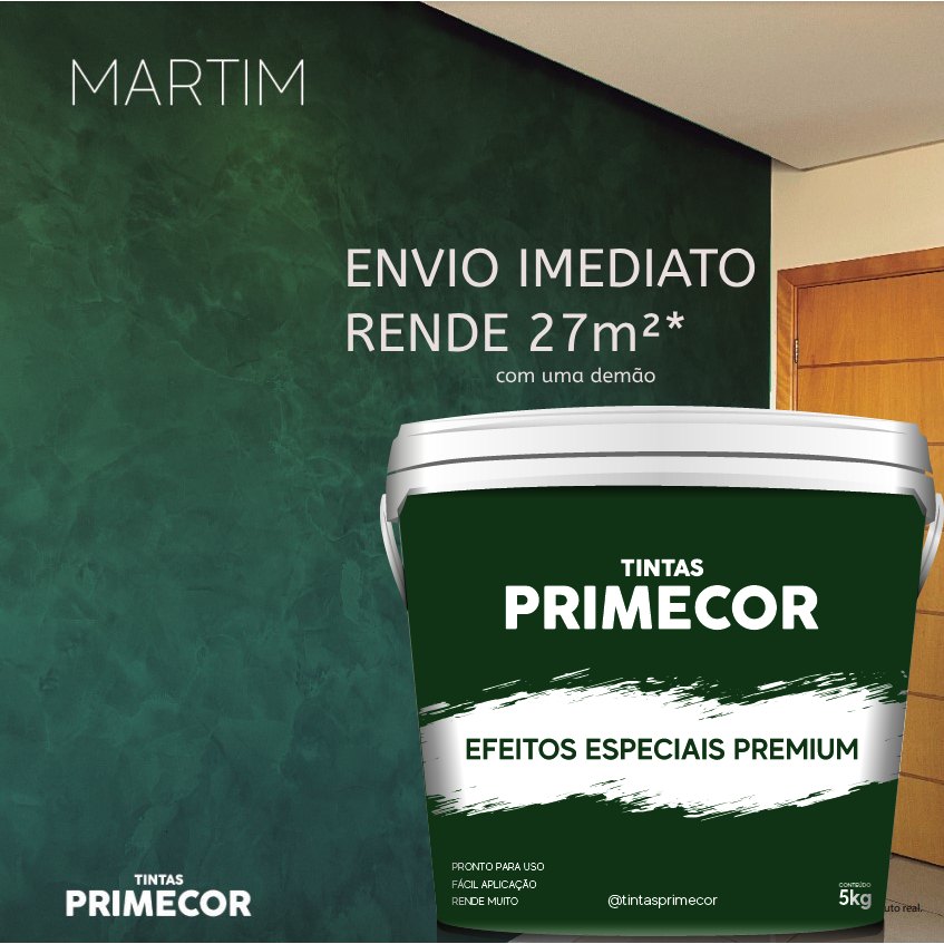 Tinta Cimento Queimado Verde Martim 5kg – Efeito Rústico Moderno