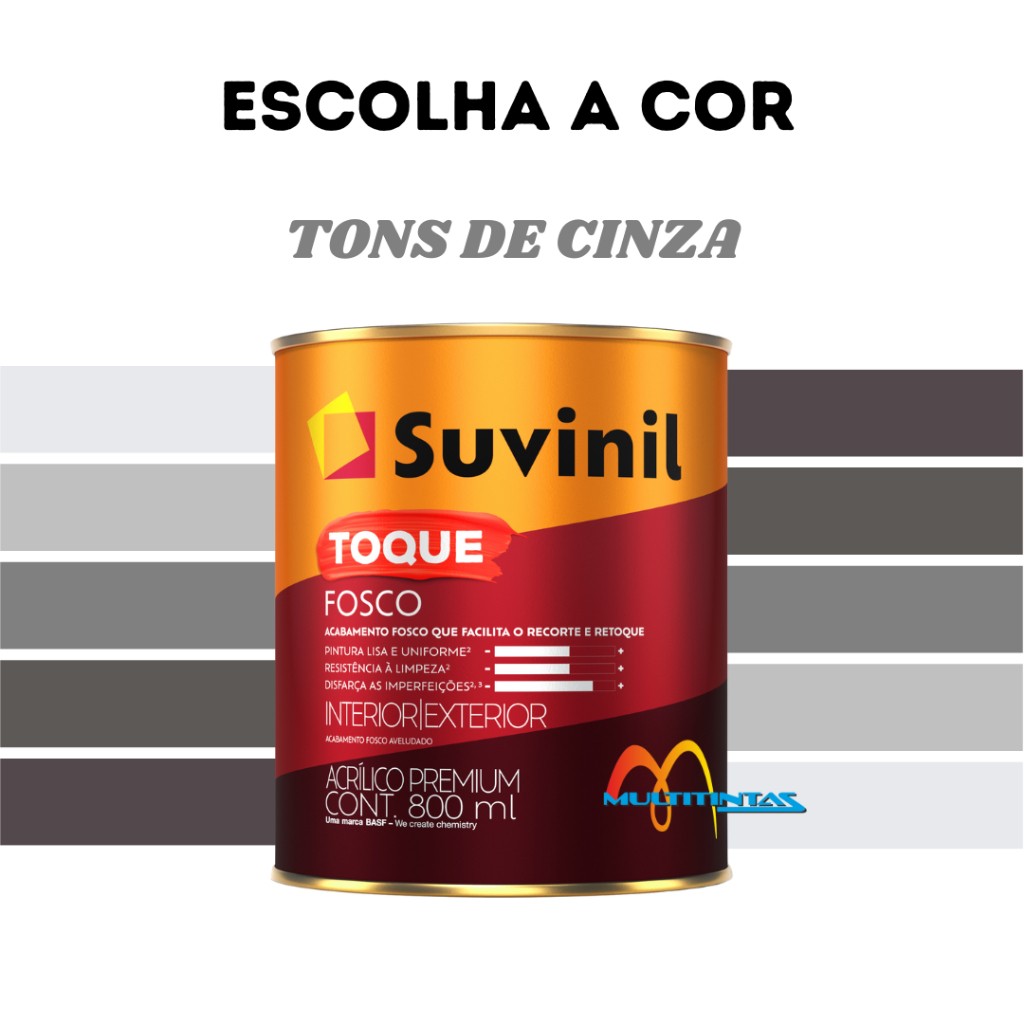 Tinta Cinza Fosco Suvinil 800ml: Transforme sua Parede!