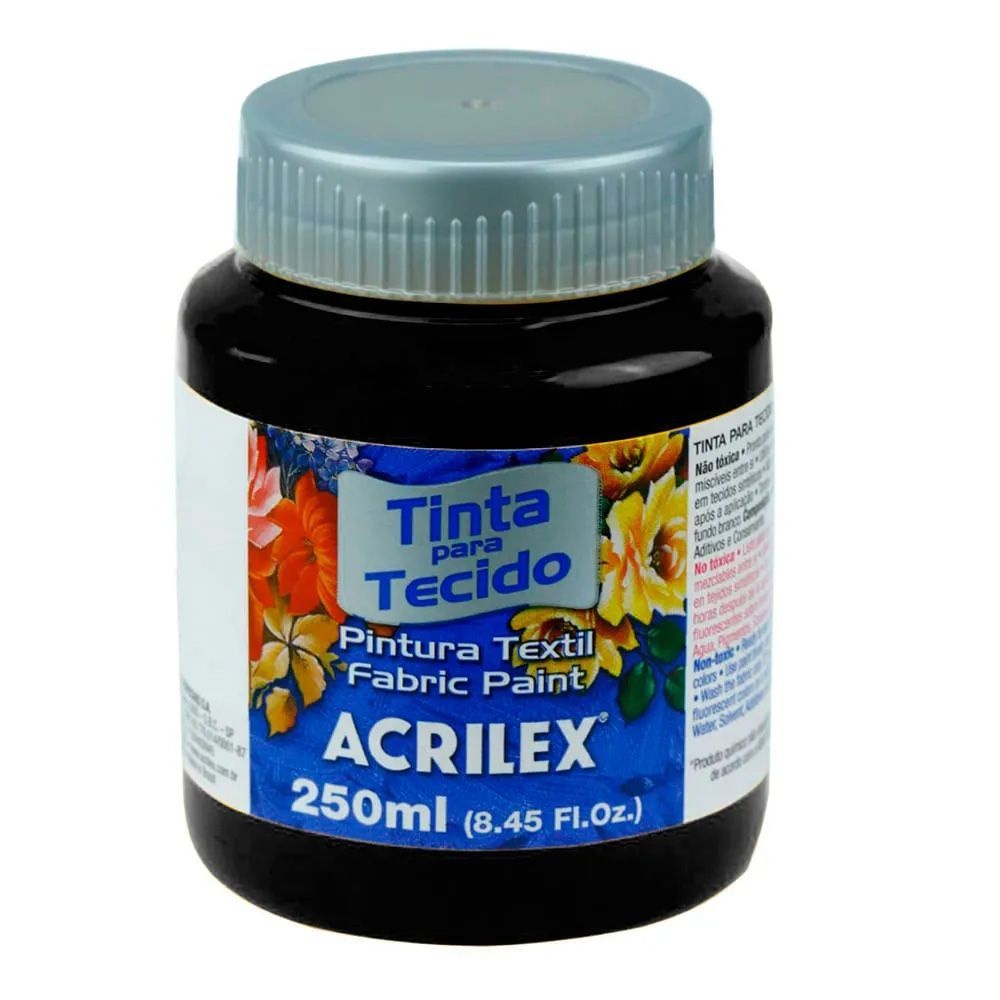 Tinta de Tecido Fosca Preto 520 – Alta Durabilidade