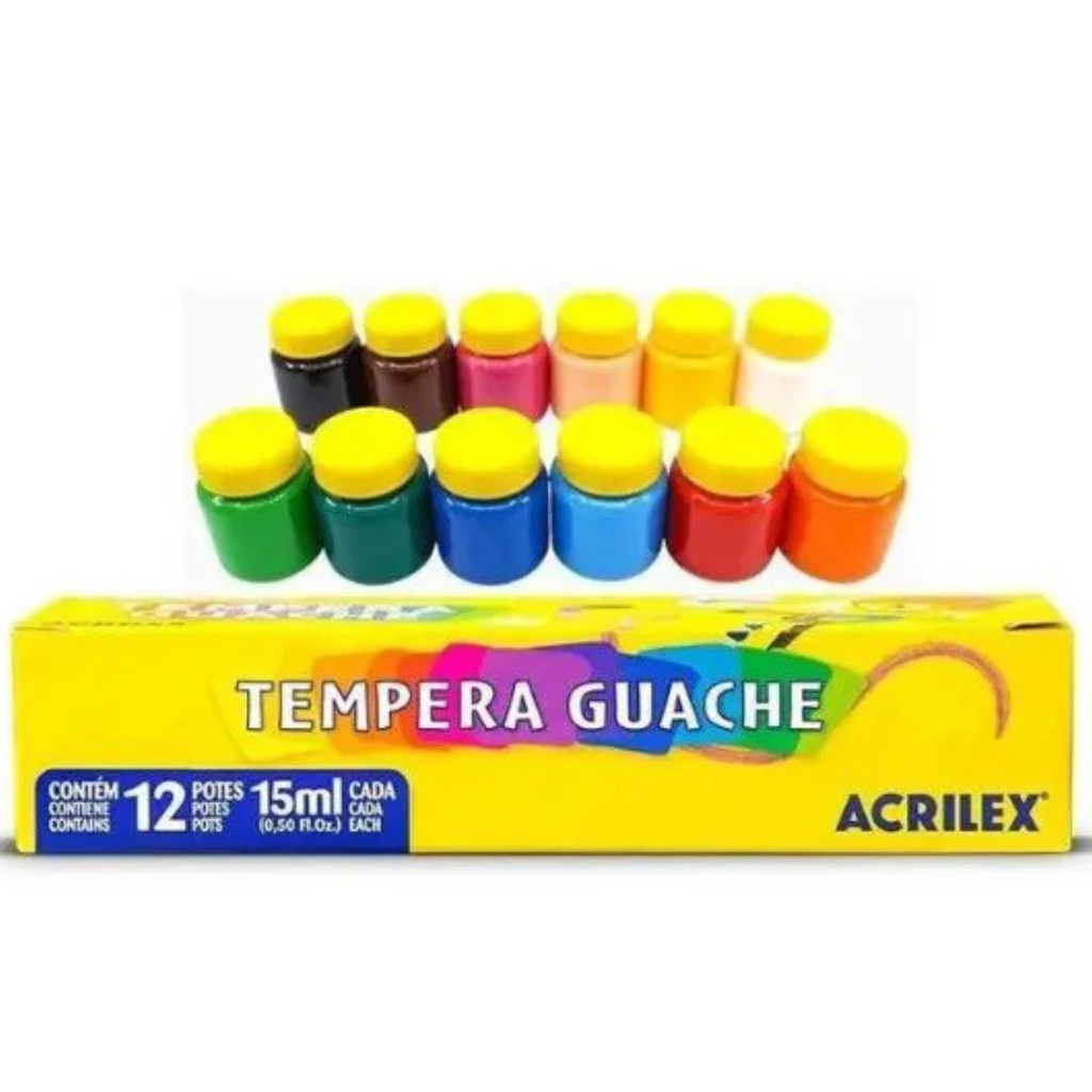 Tinta Guache Acrilex 12 Cores: Liberte sua Criatividade!