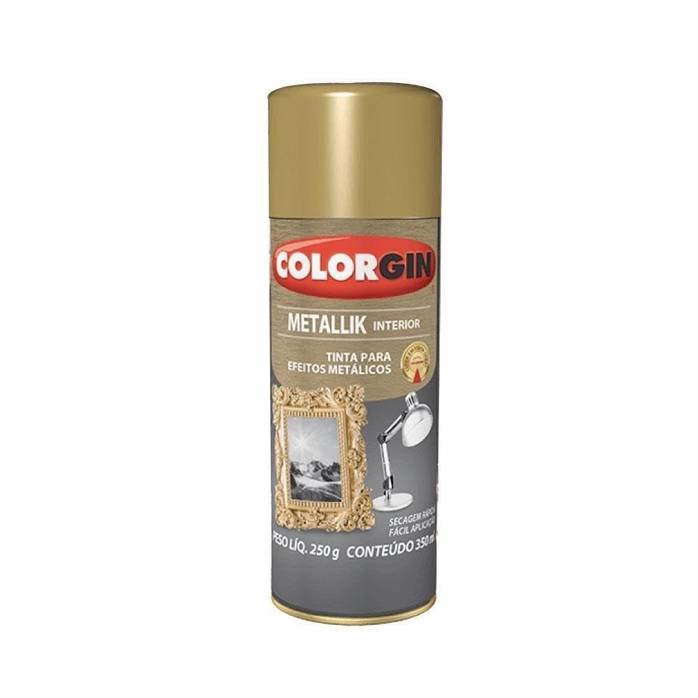 Tinta Spray Colorgin Metallik 350 ml Bronze - 055