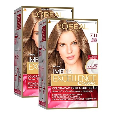 Tinta para Cabelo Imédia Excellence L'Oréal Louro Cendre 7.11