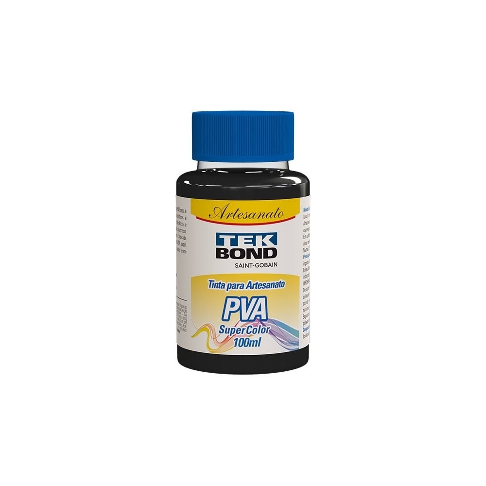 Tinta PVA Tekbond Super Color Preto: 6 Unidades!