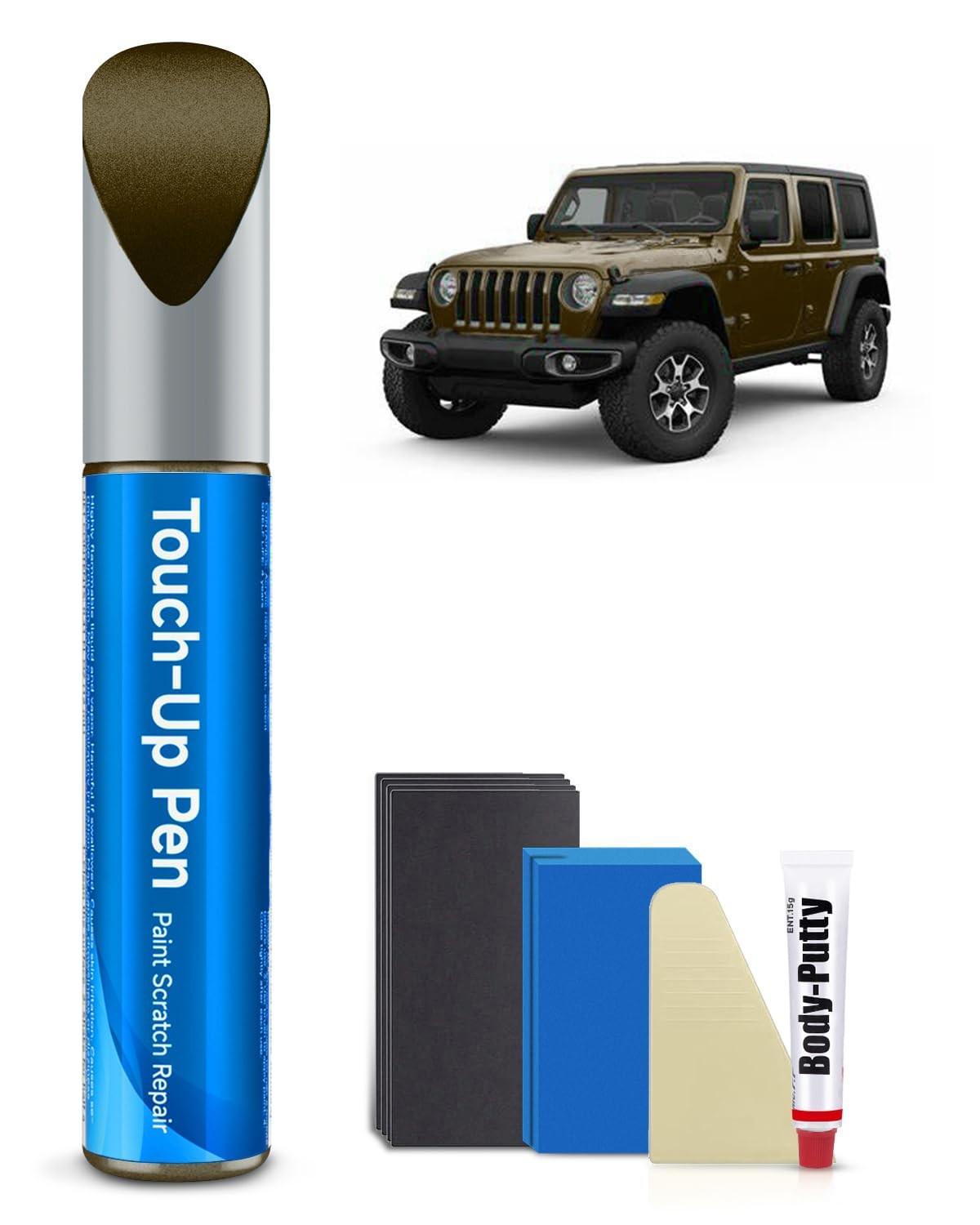 Kit de Tinta de Retoque Verde Sarge PGG - Reparo Profissional de Arranhões para Jeep