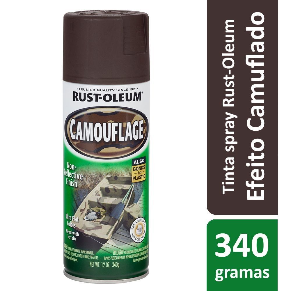 Tinta Spray Camuflagem: Earth Brown Rust Oleum