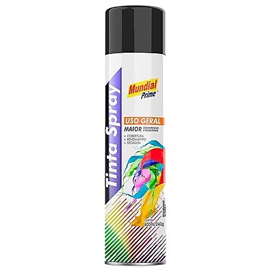 Tinta Spray Preto Fosco 400ml: Acabamento Impecável