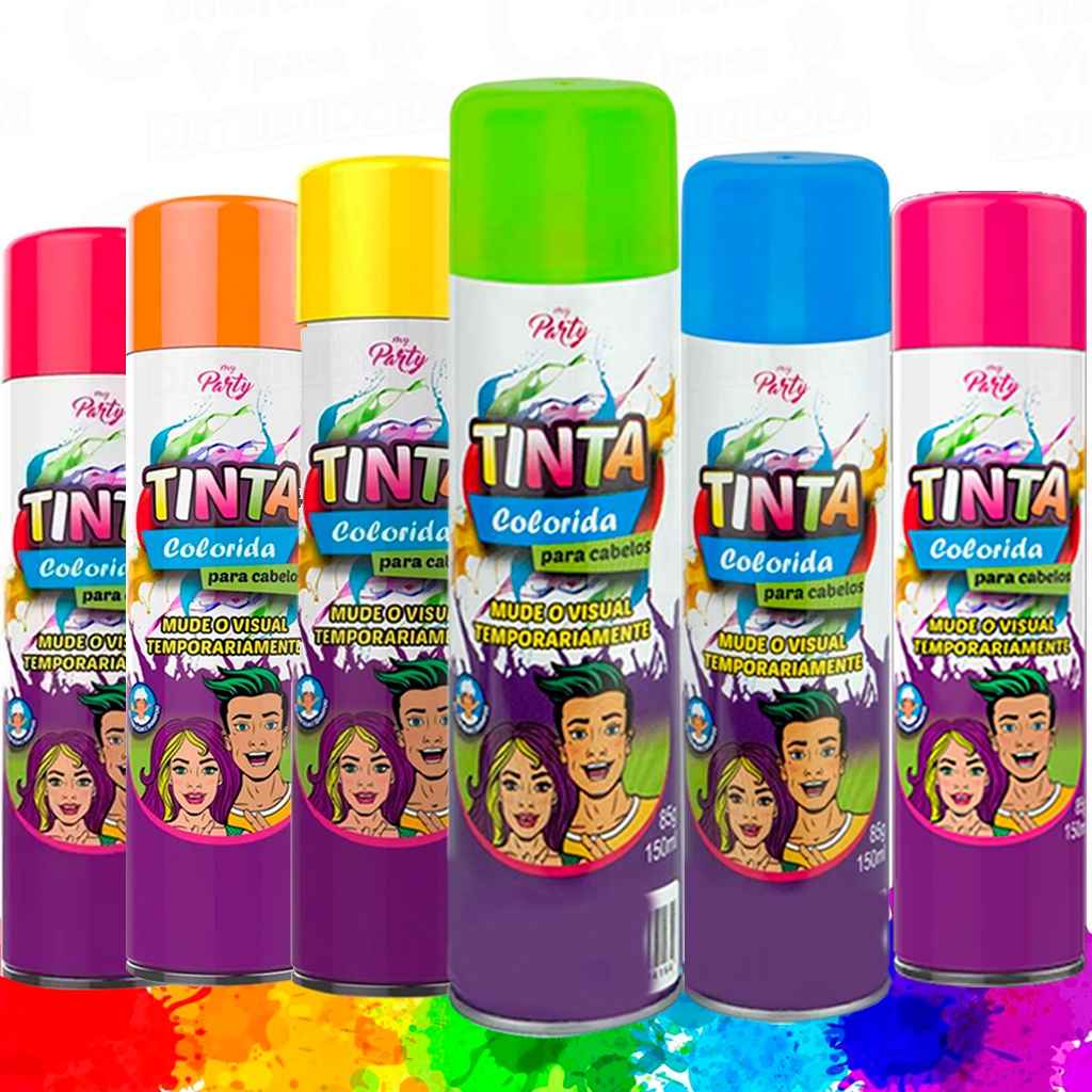 Tinta Spray Temporária para Cabelos Infantil – Cores Vibrantes e Laváveis