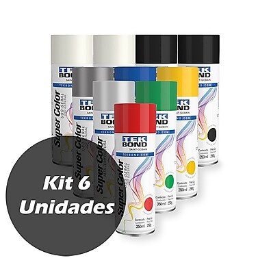 Tinta Spray Uso Geral Tekbond – Kit com 6 Unidades de 350ML