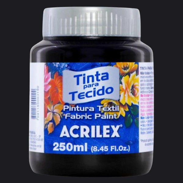 Tinta Tecido Acrilex Preta: Toque Fosco Perfeito!