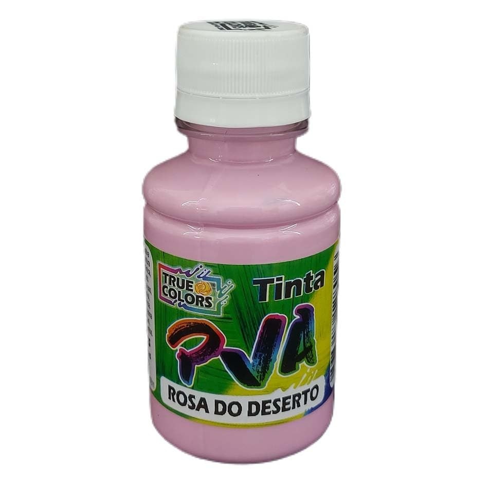 Tinta PVA 100 ml True Colors - Amarelo, Vermelho, Violeta | Rosa do Deserto 6103