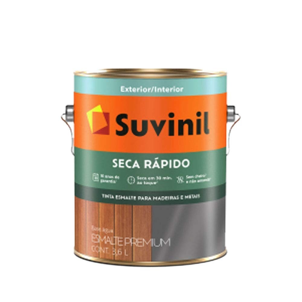 Tinta Suvinil Tintas para madeiras e metais esmalte brilhante seca rapido 3.6L - Amarelo ouro - 53349365