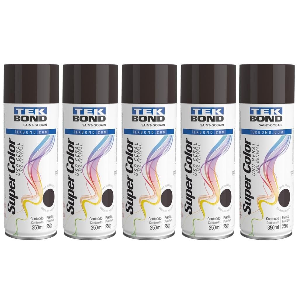 Kit 5 Tintas Spray Alumínio TekBond - Acabamento Premium para Projetos Criativos