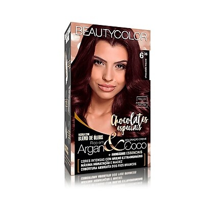 Tintura Beauty Color 6.36: Cabelos Chocolate Mauve!