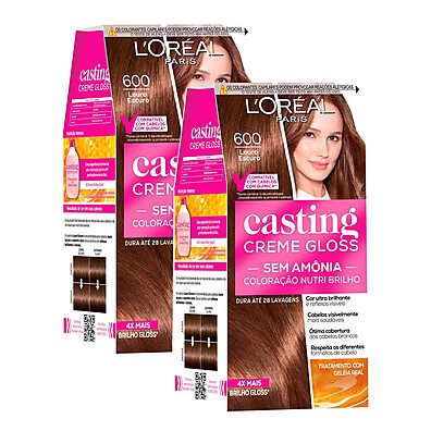Tintura Casting Creme Gloss 600 Louro Escuro – Kit com 2 Unidades
