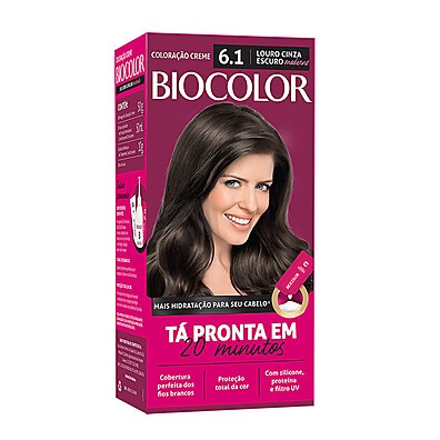 Tintura Creme Biocolor Louro Cinza Moderno 6.1 – Mini Kit