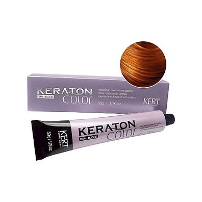 Tintura Keraton Color Dual Block 8.4 Loiro Claro Cobre: Brilho e Proteção em 50g