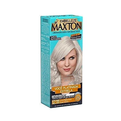 Tintura Maxton 12.111: Louro Platinado Cinza que Transforma
